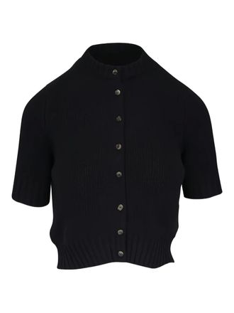Khaite short-sleeve button-up cardigan - Black