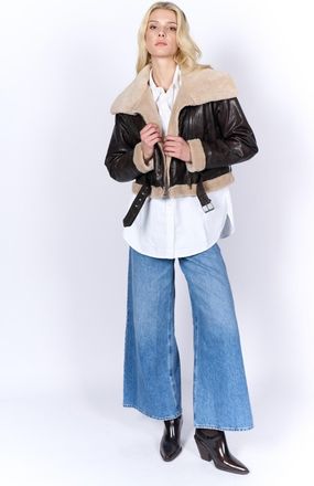 Freaky Nation Lederjacke FREAKY NATION Perfect Way-FN, Damen, Gr. XL(42), braun, Oberstoff: 100% Leder, normal, Jacken Lederjacke