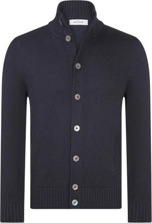 Gran Sasso 3-Ply Vest met volledige knoopsluiting - Heren - Truien - Blauw - Maat: XL Wol