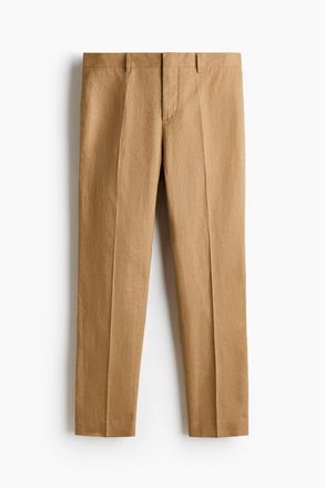 H&M Anzughose aus Leinen in Slim Fit - Beige