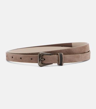 Brunello Cucinelli Monili suede belt
