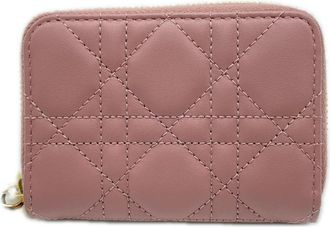 Dior Purple Leather Coin Purse/Coin Case (Pre-Owned)