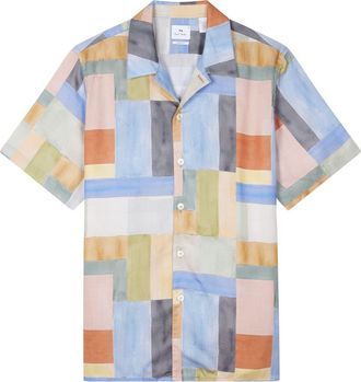 Paul Smith Colorblock Casual Fit Camp Shirt in Multi at Nordstrom, Size Medium