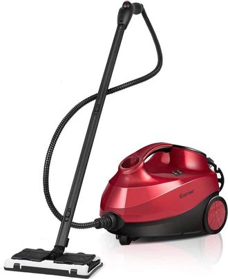 Costway Limpiadora A Vapor Con 18 Accesorios, 1,5 L,2000 W Y Cierre De Seguridad Para Ni&ntilde;os Para Alfombra Piso Ventana Autom&aacute;tico (rojo)