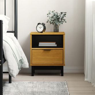 vidaXL Furniture Limited - Mesita De Noche Flam Madera Maciza De Pino