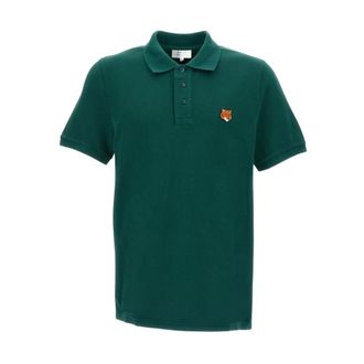 Maison Kitsun&eacute; Polo Shirts, male, Green, Size: XL Polo