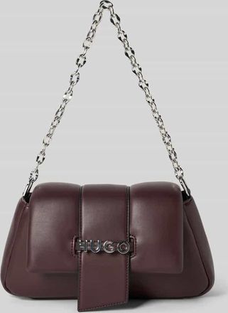 HUGO BOSS Schultertasche mit Kettenhenkel in Bordeaux, Größe 1