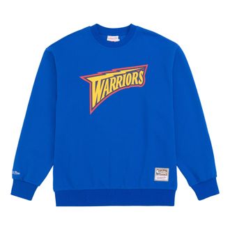 Mitchell & Ness x NBA Golden State Warriors Sweatshirt Blue Yellow MNJYFWHD23092003-BLUE