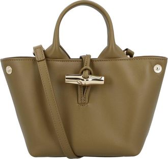 Longchamp Le Roseau Leather Mini Satchel