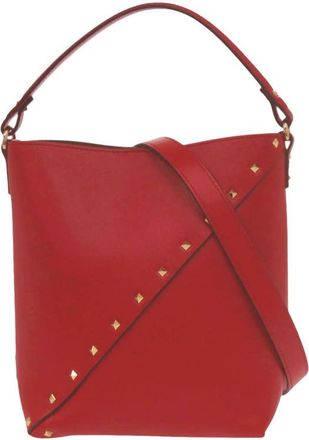 Valentino Pre-owned Valentino Leather Rockstud Wispy Bucket Bag Ladies 115UH9LYKDZZM7V9