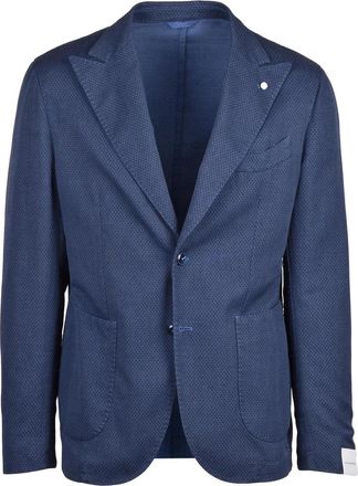 Lubiam Cotton Linen Mohair Jacket - Blue