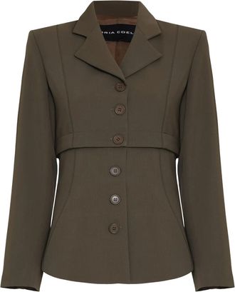 Gloria Coelho Blazer 2 in 1 - Marrone