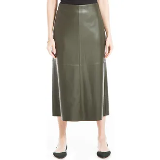 Max Studio Faux Leather A-Line Skirt in Loden at Nordstrom Rack, Size X-Small