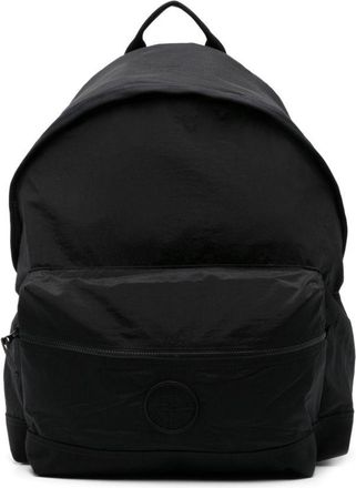Stone Island Rugzak met Compass patroon - Zwart