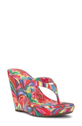 Jessica Simpson Jyseta Platform Wedge Flip Flop in Multi at Nordstrom, Size 8.5
