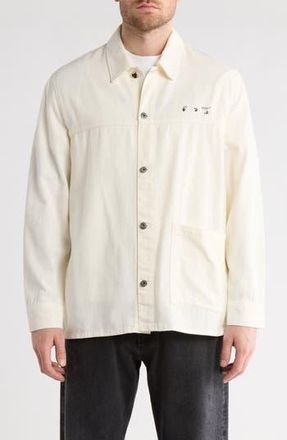 Off-white Caravaggio Arrow Denim Overshirt in Black And White at Nordstrom Rack, Size X-Small