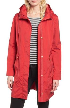 Cole Haan Back Bow Packable Hooded Raincoat in Red at Nordstrom Rack, Size Xx-Small