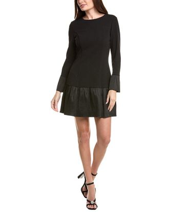 Adrianna Papell Crepe & Taffeta Midi Dress