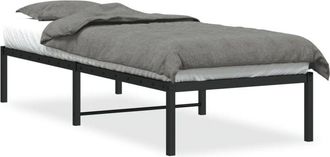 vidaXL Estructura De Cama Sin Colch&oacute;n Metal Negro 75x190 Cm Vidaxl
