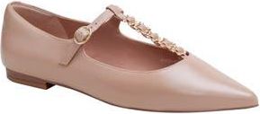 Linea Paolo Corinne Pointed Toe T-Strap Flat in Blush at Nordstrom Rack, Size 8.5