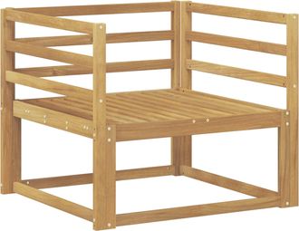 vidaXL Sof&aacute; Intermedio De Exterior Madera De Acacia S&oacute;lida Blanco Vidaxl