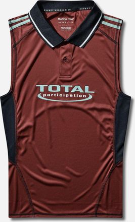 Martine Rose Shrunken Stretch Football Vest Red / Burgundy