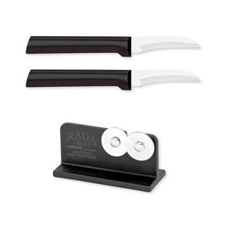 Rada Cutlery 2.38-Inch Granny Paring Knife Set of 2 & Quick Edge Knife Sharpener in Black at Nordstrom