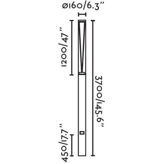 Faro Barcelona Rush 3700 Farola Gris Oscuro 4000k 180&ordm;