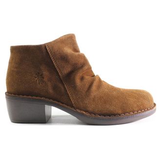 FLY London MERK093FLY Suede Womens Ankle Boots - Camel - Size:UK 5