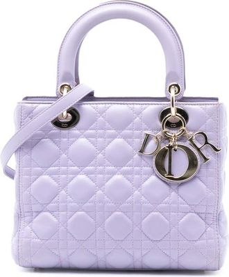 Dior Pre-owned Dior Medium Lambskin Cannage Lady Dior 18-MA-0135