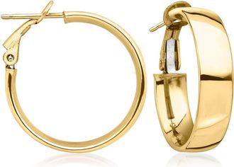Ross-Simons Italian 14kt Yellow Gold Hoop Earrings