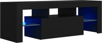 vidaXL Tv Cabinet with led Lights Black 120x35x40 cm Vidaxl