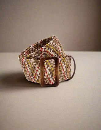 Nooki Design Womens Kylie Woven Belt in Rainbow - Size: SMALL