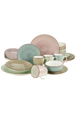 CREATABLE Kombiservice, Mehrfarbig, Keramik, 20-teilig, 300 ml,400 ml, Geschirr, Geschirrsets, Kombiservice