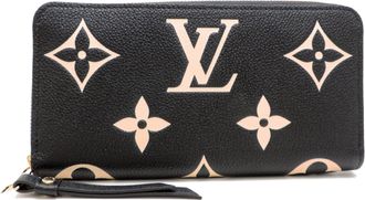 Louis Vuitton Beige Black Monogram Empreinte Long Wallet (Bi-Fold) (Pre-Owned)