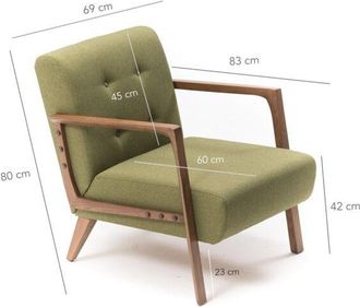 Hanah Home Sill&oacute;n Orejero, Sill&oacute;n, Mueble Tapizado Silla, Asiento, Silla De Comedor Verde