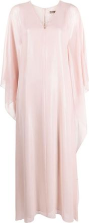 PESERICO Evening draped-design maxi dress - women - Polyester/Polyurethane/Polyester - 42 - Pink