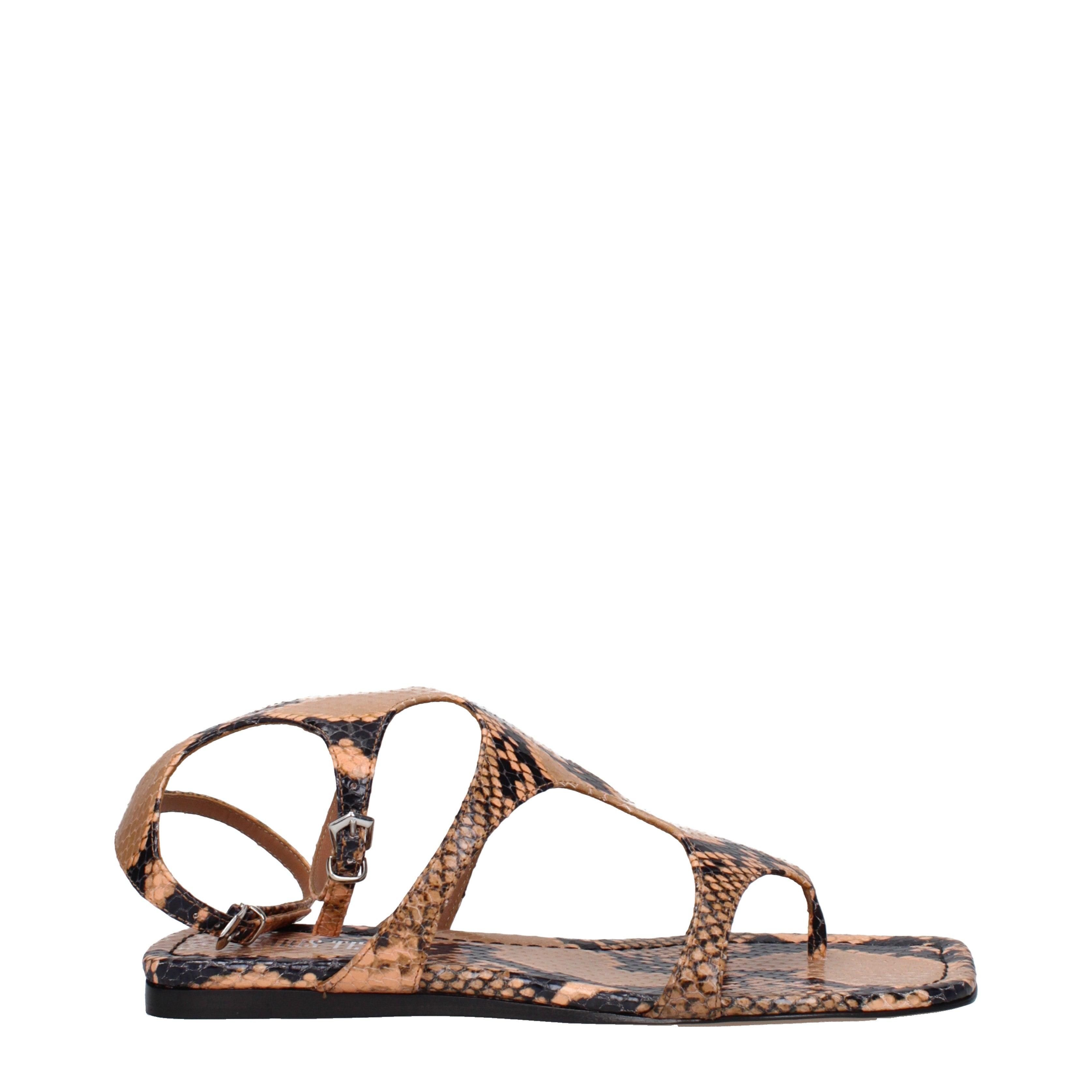 サンダル・ミュール Paris Texas Uma Flat Sandal Paris Texas Beige & Brown Uma Flat Sandal - Fabric of Society