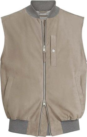 Brunello Cucinelli Sleeveless Leather Jacket