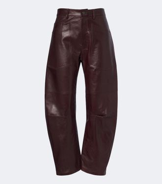 Nili Lotan Pantalones barrel Shon de piel