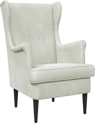 vidaXL Sill&oacute;n Crema Terciopelo Vidaxl