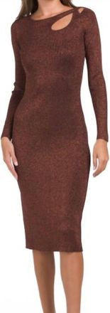 Elie Tahari Shimmer Cutout Midi Holiday Dress In Amyethst