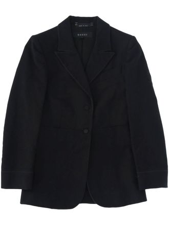 Gucci Blazer con revers a lancia anni 2000 - Nero