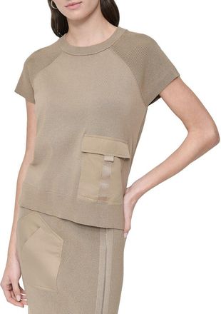 DKNY Dkny Crew Neck Pocket Top