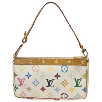 Louis Vuitton Monogram Multicolore Blanc Multi-Color Monogram Multicolore Pochette (Pre-Owned)