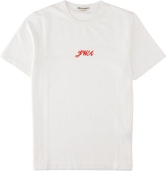 J.W.Anderson White Embroidered Logo Cotton T-Shirt