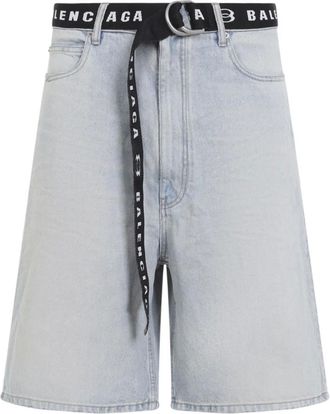 Balenciaga Heren, Korte broeken, Blauw, Maat: W32 Katoen
