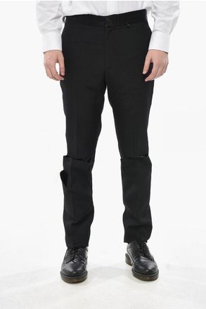 Givenchy Wool Trousers with Satin Cut-out Details size 46