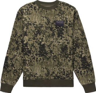 Vans Rain Camo Crew Sweatshirt Green VN0008UKCBI