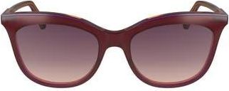 Longchamp 53mm Gradient Cat Eye Sunglasses in Dark Rose/peach at Nordstrom Rack